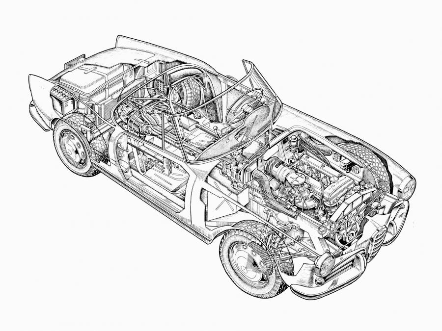 Схема Alfa Romeo Giulietta Spider (101) 1958 года  (фото 16 из 20)